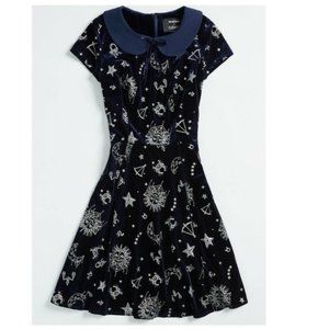 ModCloth x Collectif Zodiac Velvet Skater Dress 6